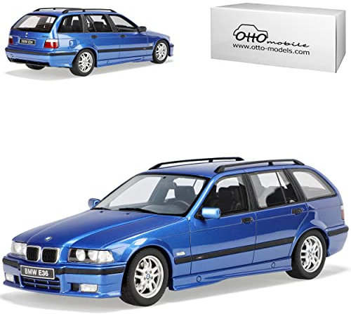 alles-meine.de GmbH B*M*W 3er E36 Touring Kombi M Pack 328I Blau 1990-2000 Nr 358 1/18 Otto Mobile Modell Auto mit individiuellem Wunschkennzeichen