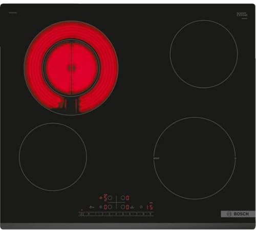 Bosch PKF631FP3E - Placa de cocina de vitrocerámica (60 cm, faceta delantera, 6,9 kW)