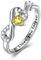CRYSLOVE Unendlichkeit Ringe Für Frauen 925 Sterling Silber Infinity Geburtsstein Verstellbar Promise Verlobungsring Herz Zirkonia Trauringe Damenring,Damen Schmuck