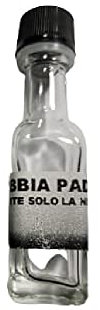 BLUSUPERSHOP 1 Mini Bottiglia in Vetro Alta 9 CM Nebbia padana 20ML Circa Stampa Bianco e Nero bomboniera Divertente Portachiavi Omaggio amuleto