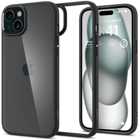 Spigen Ultra Hybrid Case Compatible with iPhone 15 Plus - Matte Black