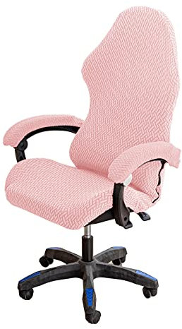 LIFEDX Gaming Stuhl Bezug Gamingstuhl Bezüge 4 Stück,Gaming Stuhlhussen mit Armlehnen/Stuhlrücken Bezug/Bürostuhl Bezug,Dehnbare Abnehmbar Waschbar für Computerstuhl Gamning-Stuhl,Kein Stuhl - Pink