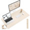 YSAGi Schreibtischunterlage, Mauspad mit Leder und Rutchfeste Wildleder, Multifunktionales Office Mousepad Laptop Schreibunterlage, Tischschutz Unterlage für Büro/Home-Office (Beige, 90x43cm)