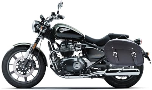 SPAAN Kit Ledertasche 20L kompatibel mit Royal Enfield Super Meteor 650 mit linkem Rahmen