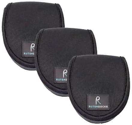 PHEIL Rollentasche Fly M (Rollenschutz für Fliegenrollen Größe 8-10 / 11cm) 3er Pack