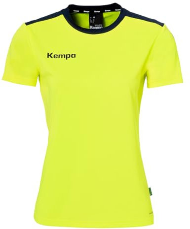Kempa Damen Emotion 27 T-Shirt, Fluo Gelb/Marine, XS EU