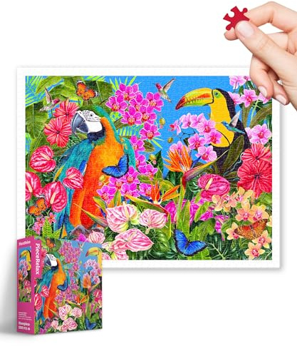 PieceRelax Puzzle 1200 Teile für Erwachsene & Kinder ab 14 – Veronique Oodian - Tropical Paradise [H3569], 58,8 x 44,6 cm, Herausforderung & Achtsamkeit für Ihre Me-Time