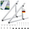 Lutranstra Support de panneau solaire jusqu'à 46 pouces, support de panneau solaire, toit plat PV, réglable de 0 à 90°, matériel de montage en aluminium(une paire)