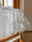 Lsimeru Spitzegardinen Landhaus Kurz Schmetterling Botanische Scheibengardine Bistrogardine Spitze Vintage Kurzstores Gardinen Scheibenvorhang Kurzvorhang Küche Weiß,100x45cm