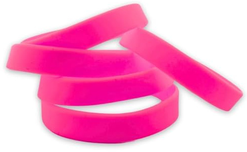 CombiCraft Silikon Einlassbänder - Pink - 10 Stück - One-Size-Fits-All – Hochwertige, Langlebige Armbänder für Events, Promotions & Freizeit
