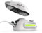 Fanxoo G-Power Ladestation für Logitech G502 G502X Plus G903 G703 G Pro Wireless 1Gen 2Gen 3Gen Kabellose Maus mit RGB-Licht und Computer-Lautstärkeregler (Ohne Maus)(White)