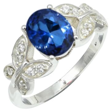 Blauer Saphir im Labor gezüchtet Edelstein Band Ring 925 Sterling Silber Ring Männer & Frauen Band Ring Alle Größen Band Ring Handgefertigt TSR1251AO_10 (56 (17.8))