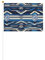 Rich&Rabbit Blaue polynesische Maori-Stammesmuster Druck Handflagge Polyester Stoff Event Feier Flaggen, 21,6 x 14 cm, 10 Stück