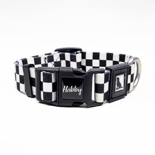 Hundehalsband Bunte & Stilvolle Hundehalsband - Aus Recyceltem Material - 25mm (25mm, Checkers)
