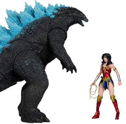 DC Justice League Monsterverse DC Multiverse Action Figures 2-Pack Wonder Woman Vs. Atomic Blast Godzilla 18 cm