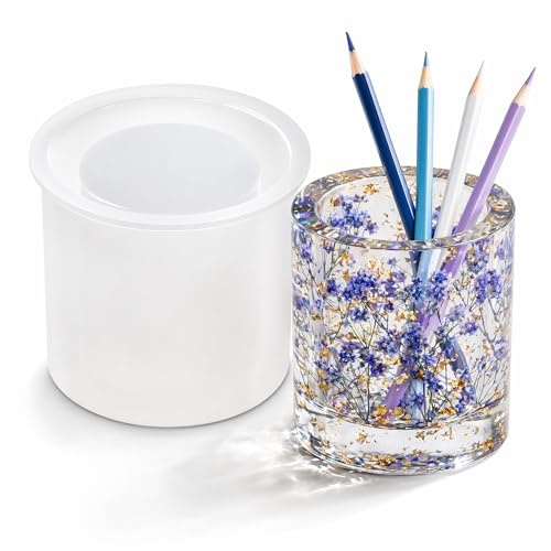 Housoutil 1pc Pen Storage Holder Mold Crystal Glue Pen Holder Silicone Molds for Diy Decor