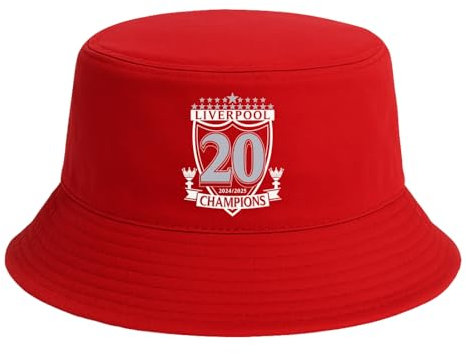 Liverpool Champions Bucket Hat 20 Times 2024-2025 Red Adult Size
