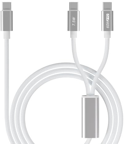 Cavo USB Type-C Ricarica Rapida con 2 porte Tipo C per Phone 17 16 15 Pro Max, 60W Dati Cavo Multiplo USB A/C 4 in 1, Multi Cavo di Ricarica per Samsung Galaxy Huawei Redmi PS4 Android Tablet- 1.2M