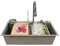 1 lavello da cucina in acciaio inox, 80 x 45 cm, set completo con lavatrice per tazze, incl. rubinetto girevole per cucina ristorante