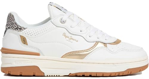 PEPE JEANS Chester Snake Trainers UK 6 White