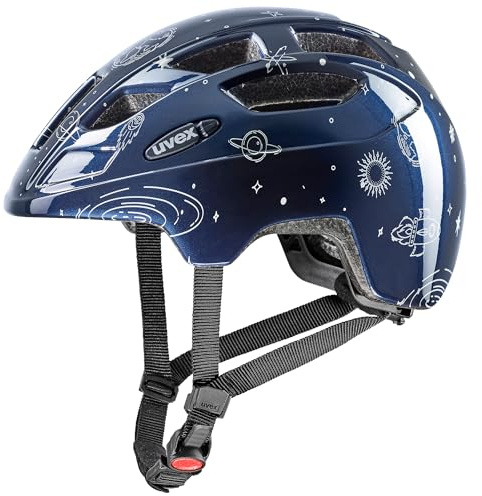 Uvex Finale Junior Kinder-Fahrradhelm – Leicht und Schützend – Verstellbar – Planets Blue Metallic – 51-55 cm