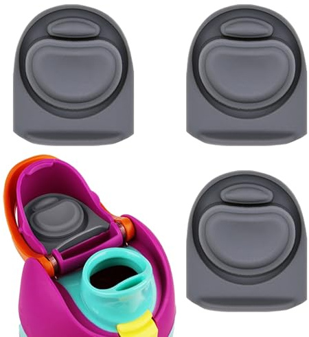 Frokolla 3pcs Replacement Stopper Seal Compatible with Owala FreeSip 24oz 32oz,Water Bottle Lid Insert Cap Rubber Seal Parts for Owala 16/19/24/32/40oz Spout Gasket Mouth piece Accessories(Gray)
