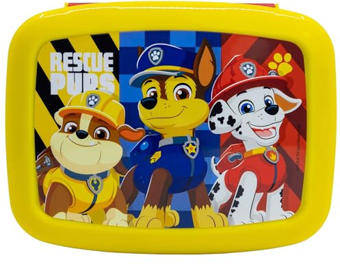 STOR Paw Patrol Kinder Brotdose 1705ml - Sandwichbox mit 4 Fächern auf 2 Ebenen - BPA-freier Robuster Kunststoff - Perfekt für Schule und Ausflüge