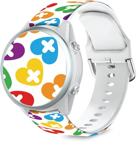 Lyforaz Holiday Nurses Day Band Compatible with Samsung Galaxy Watch 3 45mm, 22MM Soft Silicone Cute Strap for Venu 4 45mm/3/2/Forerunner 570 47mm/970/965/955 Smartwatch for Women Men (Nurses -2)