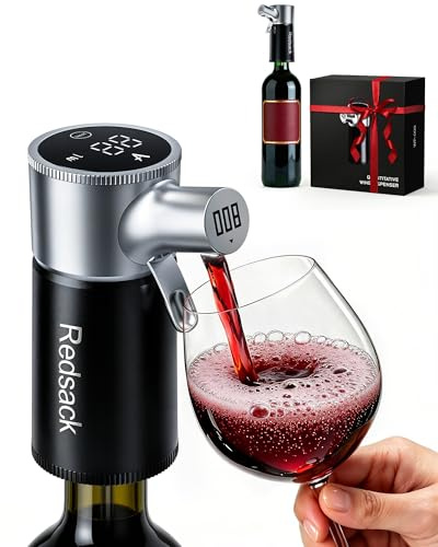 Whisky Dispenser,Wine Aerato,Liquor Decanter & Pourer with Drink Tracking | | Ideal Gift for Holidays & Birthdays | 1-Second Aeration | Easy Tap-to-Pour | 1-999ml Precision | USB-C Rechargeable