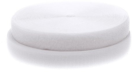 TUKA 25mx20mm Nastro Gancio e Anello da cucire, non adesivo Hook & Loop striscia, Cucire On Magico Strisce Ideale per abiti | 25m Gancio e 25m anello nastro, larghezza 20mm, Bianco, TKB5004 White