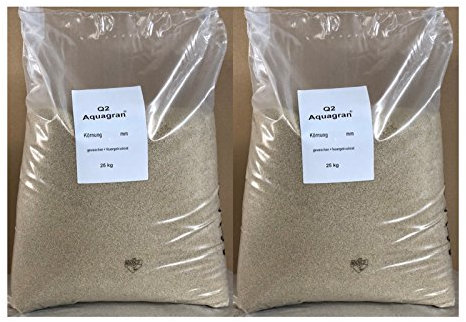 Aquagran 2 x 25 kg Filtersand 0,4-0,8 mm Quarzsand für Sandfilteranlage Poolfilter