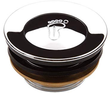 Bonde d'écoulement Click Clack de qualité supérieure en laiton pour baignoire et receveur de douche - Chromé - Rond - 1 1/2 - Pour le raccordement au siphon