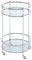 Convenience Concepts 134058GLCRO Royal Crest Barwagen mit Rollen, durchsichtiges Glas / Chromgestell