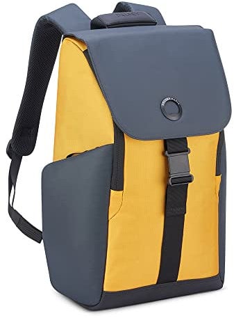 DELSEY PARIS - Securflap - weicher Rucksack - 45 x 31 x 14 cm - 21 Liter - S - Gelb