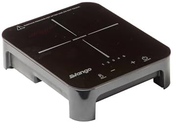 Vango Sizzle 800W Portable Electric Induction Hob Cooker with Touch Controls and 5 Heat Settings with UK Plug for Home, Camping, Campervan