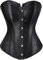 Kelvry Women's Plus Size Gothic Lingerie Satin Lace up Boned Overbust Corsets Shapewear Outfit