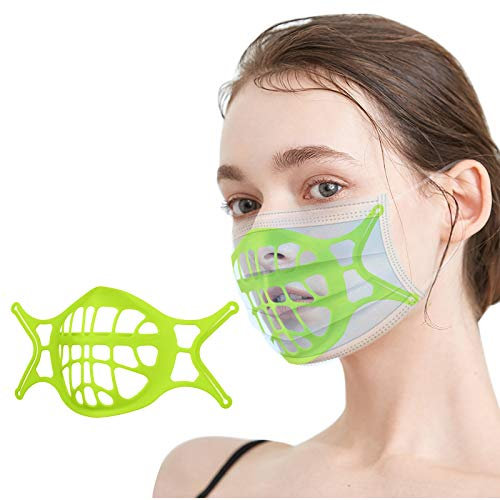 Silikon Mundschutz-Nasenrücken-Halter Einstellbar Nasenbügel,Anti-Nebel bei kaltem Wetter,Verhindern Beschlagen von Gläsern,Erhöhen Sie den Raum für eine reibungslose Atmung (3D-Halterung-Grün, 1PC)