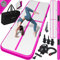 KESSER® Turnmatte Aufblasbar Fitness-Matte Gymnastikmatte | inkl. Tragetasche & elektr. Luftpumpe | Yogamatte, Tumbling Matten, Trainingsmatte (Rosa, 600 x 100 x 10 cm)