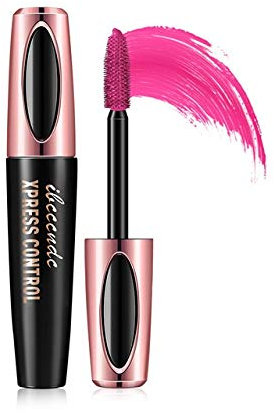 WXJ 4D Fibre Silk Lash Mascara Mascara Waterproof 3D for Cils Extension Noir épais Allongement Lashes Eye Cosmetics (Couleur : Rose)