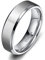 Zakk Damen Herren Ringe Titan Silber Matt Gebürstet Verlobungsring Partnerring Eheringe Trauringe 4mm 6mm 8mm 10 mm Breit (6mm,65 (20.7))