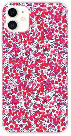 1001coques Coque de Téléphone Compatible pour Apple iPhone 11, Design Liberty Wiltshire Rouge, Imprimée en France, Étui Souple en Silicone, Housse de Protection.