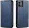 Mixroom - Custodia Cover Case a Libro Blu Per iPhone 12 Mini Con Stand In Ecopelle Chiusura magnetica Formato Portafoglio Parte Interna In TPU Morbida con Bordi Piatti