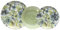 Tognana Ofelia - Vajilla para 6 personas, 18 piezas, porcelana, floral, Made in Italy