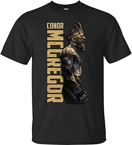 Men Loose T Shirt Conor McGregor The King T Shirt Men Fashion T Shirt Funny T Shirt Black L
