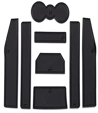 BMTick 1 Set Cup Holder Mats and Inserts for the Range Rover Evoque Model (2012-2018) - Custom Interior Fit Anti-Dust Mat, Car Non Slip Mats (Black)