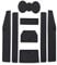 BMTick 1 Set Cup Holder Mats and Inserts for the Range Rover Evoque Model (2012-2018) - Custom Interior Fit Anti-Dust Mat, Car Non Slip Mats (Black)