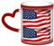 YINGD Tasse à café en céramique avec drapeau américain qui change de couleur dans le ciel, tasse à café de Noël