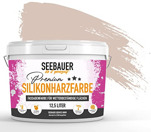 SEEBAUER diy® Silikonharzfarbe Rot Fassadenfarbe (No. 309 Monument Valley 300 ml) Selbstreinigend mit Lotuseffekt