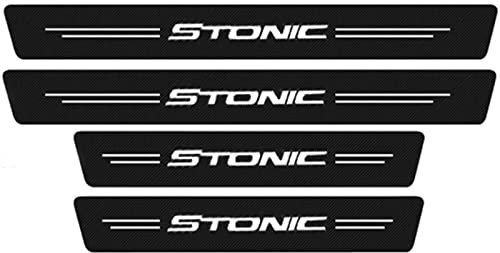 EAGLEG 4 Stücke Auto Einstiegsleisten Carbon Faser Aufkleber für KI-A CEED GT GTline Xline Stonic PICANTO Sportage Rio Soul, Einstiegsleisten Aufkleber Kantenschutz, Stonic