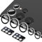 QUESPLE for Samsung Galaxy S22 Ultra Camera Lens Protector [2 Set], HD Scratch-Resistant Ultra-Thin Galaxy S22 Ultra Tempered Glass Camera Protector Film, Metal Ring Camera Cover, Transparent